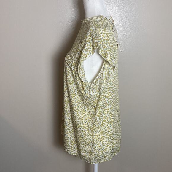 NWT Boutique Cinnie Floral Ruffle Sleeveless Top Sz Large - Picture 8 of 13